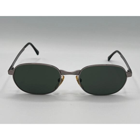 Vintage Giorgio Armani Dark Green Oval Sunglasses - Picture 1 of 5
